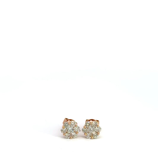 0.75 CTTW Cluster Earrings