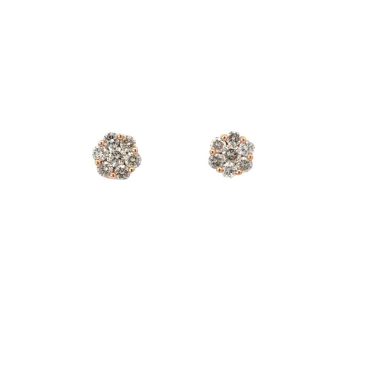 0.75 CTTW Cluster Earrings