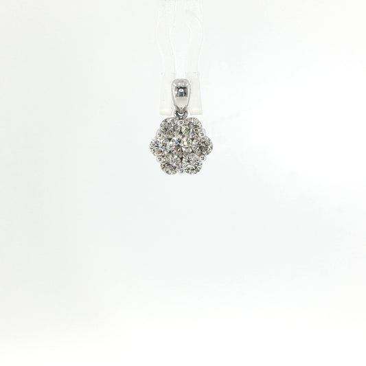 1.00 CTTW Cluster Pendant