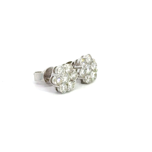 1.00 CTTW Cluster Earrings