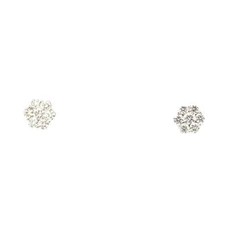 1.00 CTTW Cluster Earrings