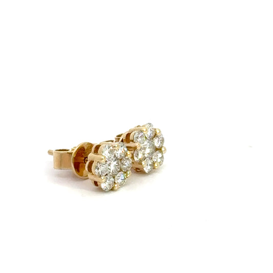 0.75 CTTW Cluster Earrings