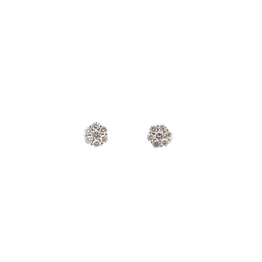 0.75 CTTW Cluster Earrings