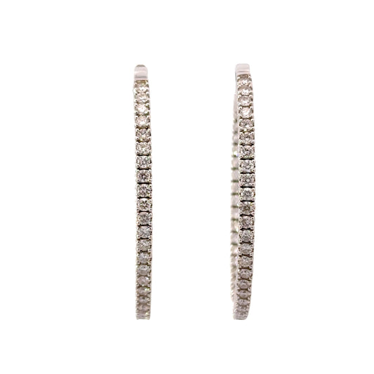 2.50 CTTW Hoops Earrings