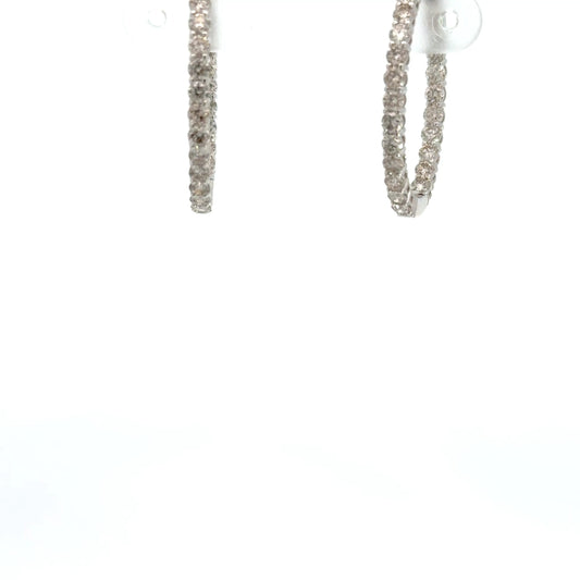 3.00 CTTW Hoops Earrings