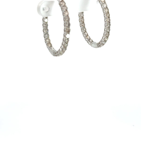 3.00 CTTW Hoops Earrings