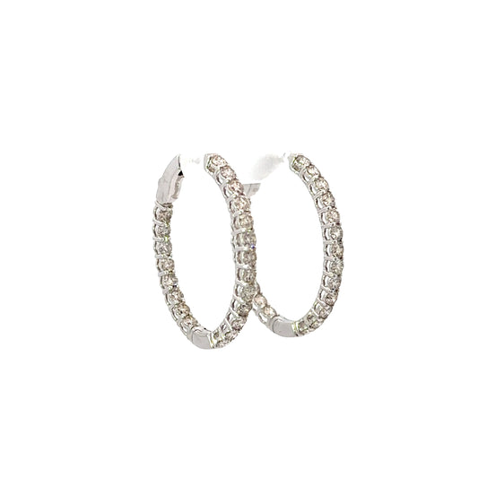 3.00 CTTW Hoops Earrings