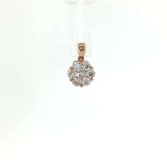 1.00 CTTW Cluster Pendant