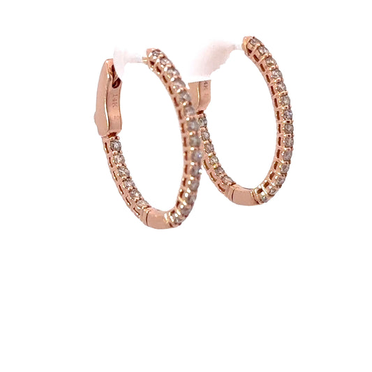 0.75 CTTW Hoops Earrings