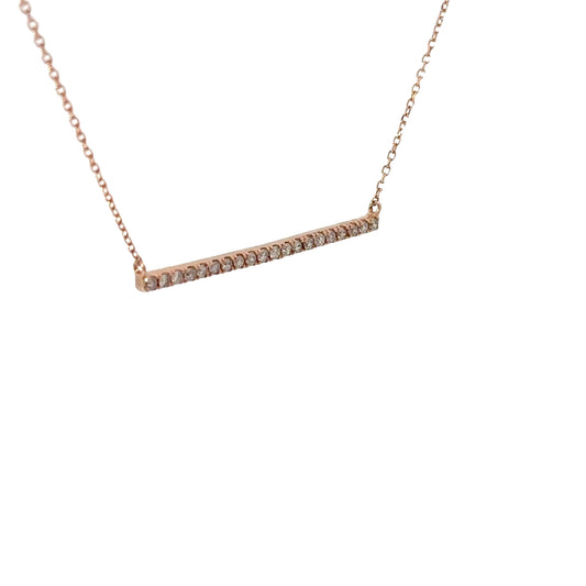 0.25 CTTW Bar Necklace