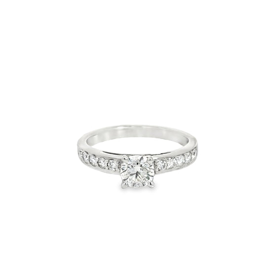 1.00 CTTW Accented Solitaire Ring