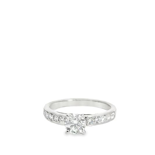 1.00 CTTW Accented Solitaire Ring