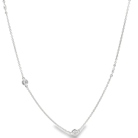 0.25 CTTW Station Necklace