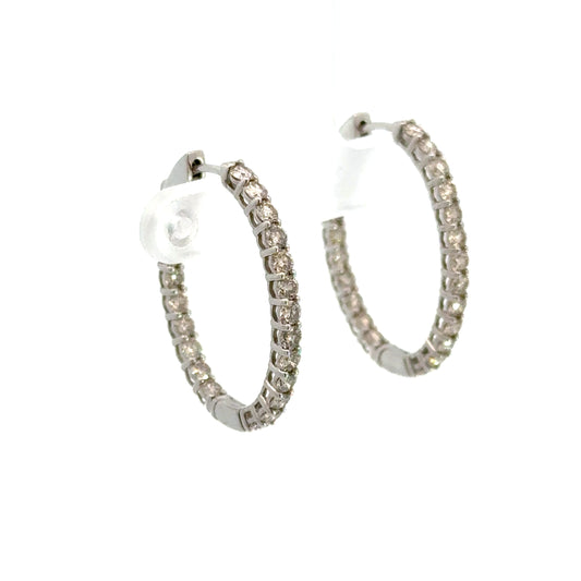 3.00 CTTW Hoops Earrings