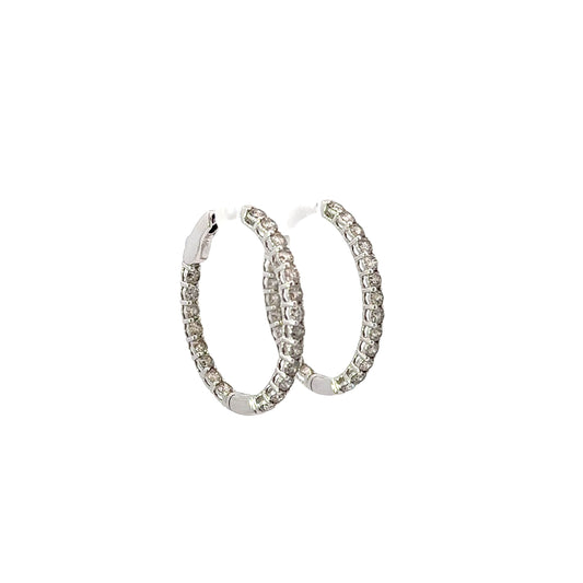 3.00 CTTW Hoops Earrings