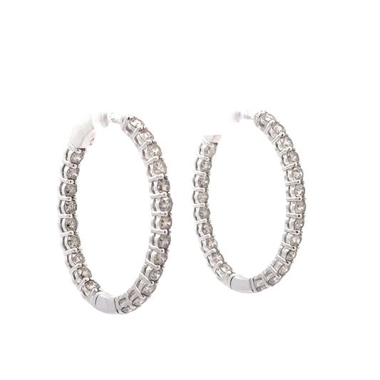 6.00 CTTW Hoops Earrings