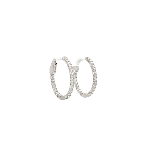 1.00 CTTW Hoops Earrings