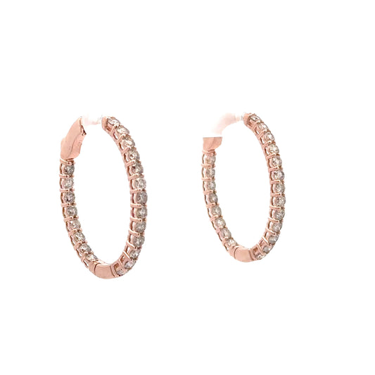 3.00 CTTW Hoops Earrings