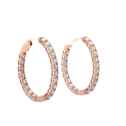 7.00 CTTW Hoops Earrings