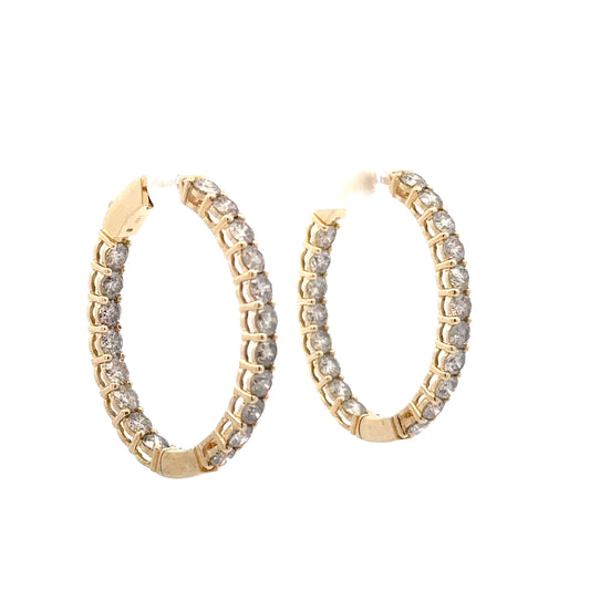 7.00 CTTW Hoops Earrings