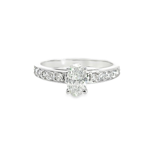 1.01 CTTW Accented Solitaire Ring