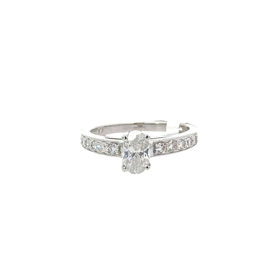 1.01 CTTW Accented Solitaire Ring