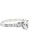 1.01 CTTW Accented Solitaire Ring
