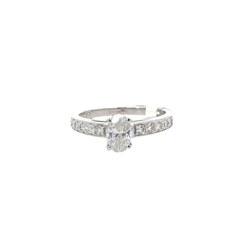 1.01 CTTW Accented Solitaire Ring