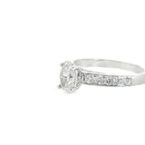 1.01 CTTW Accented Solitaire Ring
