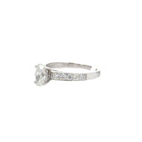 1.01 CTTW Accented Solitaire Ring