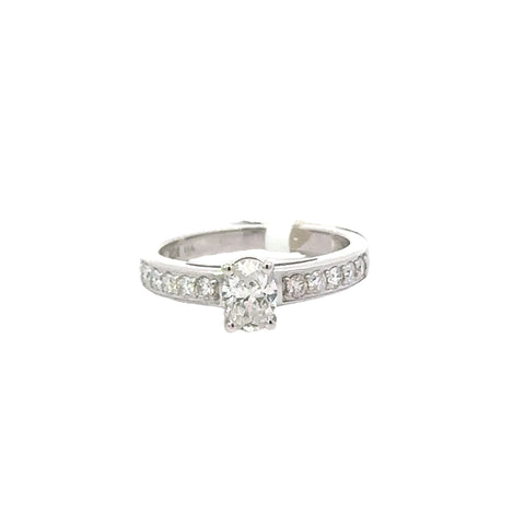 1.00 CTTW Accented Solitaire Ring