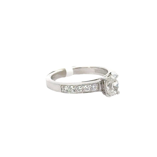 1.00 CTTW Accented Solitaire Ring