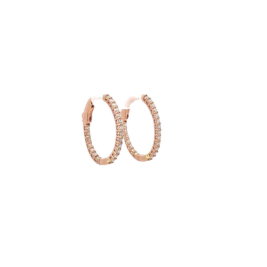 1.00 CTTW Hoops Earrings