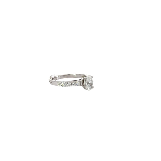 1.00 CTTW Accented Solitaire Ring