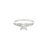 1.06 CTTW Accented Solitaire Ring
