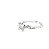 1.06 CTTW Accented Solitaire Ring