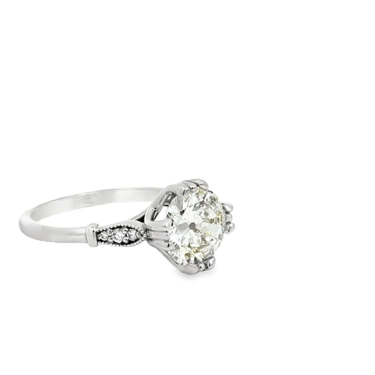 1.82 CTTW Accented Solitaire Ring