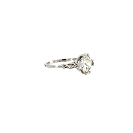 1.82 CTTW Accented Solitaire Ring