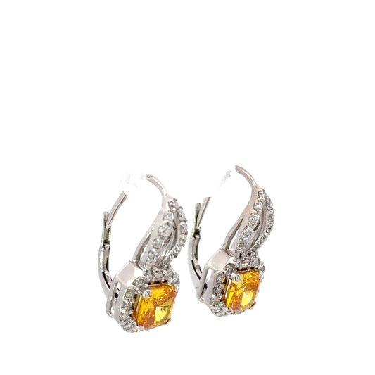 2.85 CTTW Halo Earrings