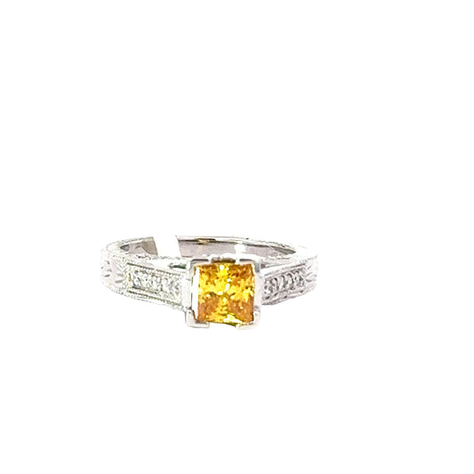 1.52 CTTW Accented Solitaire Ring