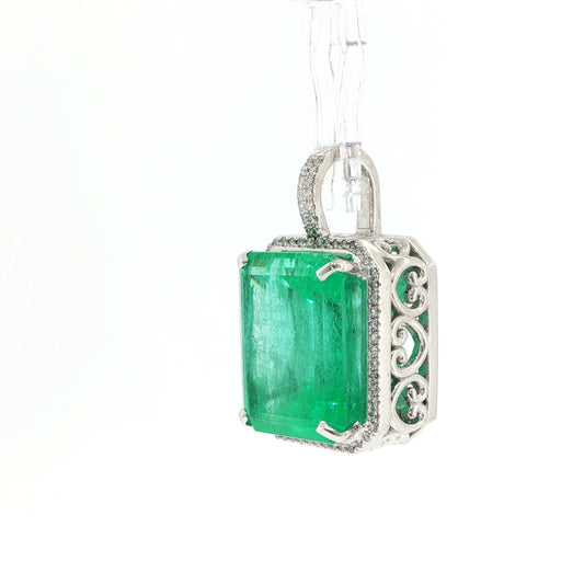 0.37 CTTW Halo Pendant