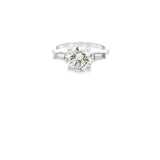 2.53 CTTW Accented Solitaire Ring