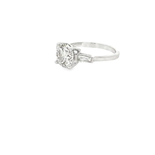 2.53 CTTW Accented Solitaire Ring