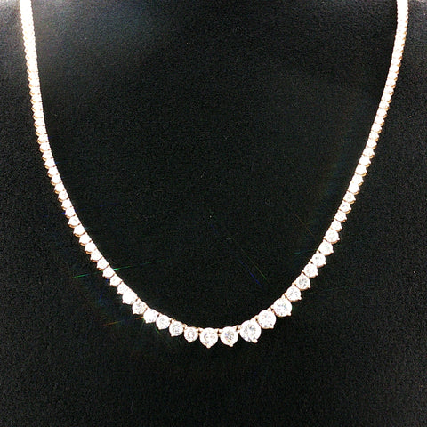 10.00 CTTW Graduated/Riviera Necklace