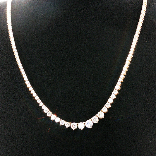 10.00 CTTW Graduated/Riviera Necklace