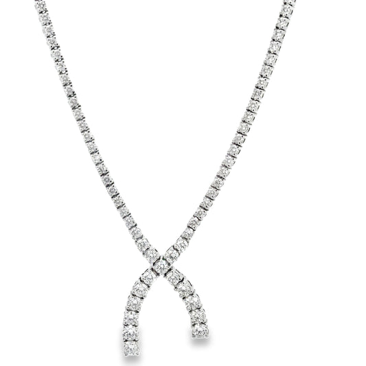 8.22 CTTW Wishbone Necklace