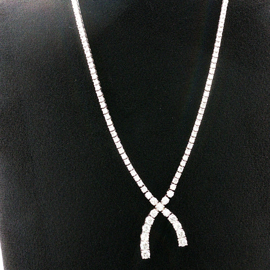 8.22 CTTW Wishbone Necklace