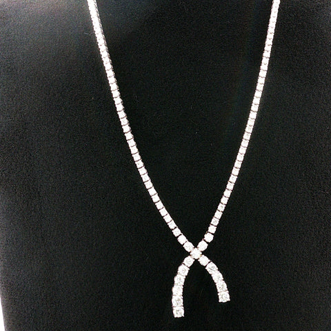 8.22 CTTW Wishbone Necklace