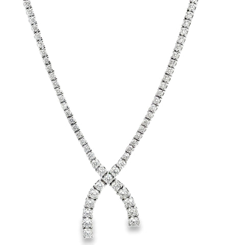 8.22 CTTW Wishbone Necklace