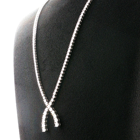 8.22 CTTW Wishbone Necklace